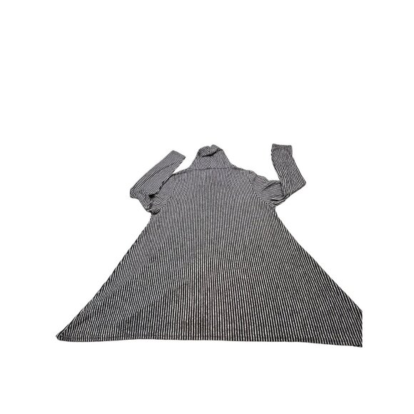 Jones New York Womens 1X Black Striped Cowl Neck Long Sleeve Top Pullover Scoop - Picture 2 of 10